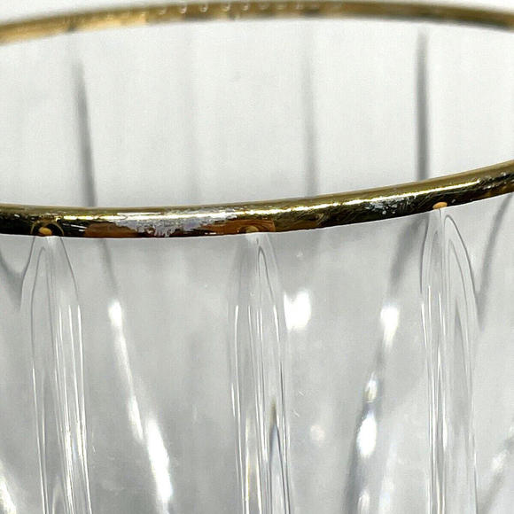 Mikasa Park Lane Gold Crystal Wine Glass Water‎ Goblet 6.75" Height - Picture 3 of 4